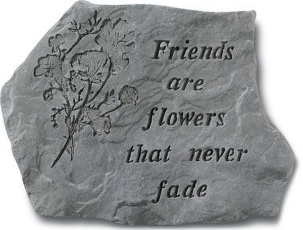 Concrete Stepping Stone Gift for best friends - Friends are flowers that never fade